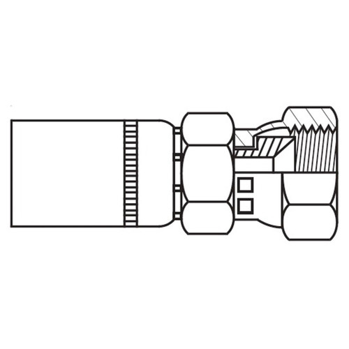 3/4" JIC 37 deg Female Swivel, Coll-O-Crimp 470 E Series Hose Fittings - 47012E612 3/4" JIC 37 deg Female Swivel, Coll-O-Crimp 470 E Series Hose Fittings - 47012E612