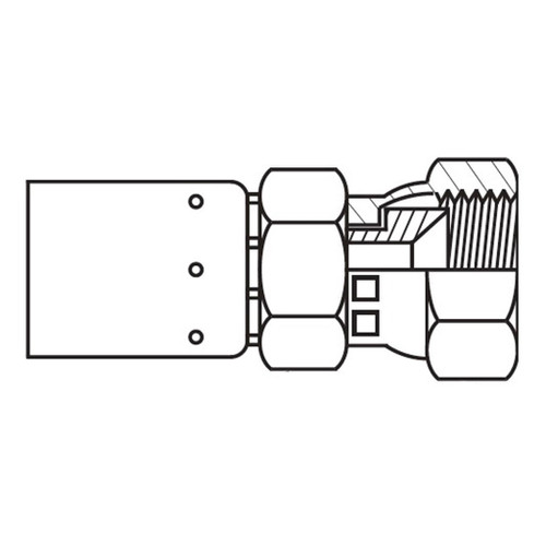 1/4" JIC 37 deg Female Swivel, Coll-O-Crimp E Series Hose Fittings - 03E604 1/4" JIC 37 deg Female Swivel, Coll-O-Crimp E Series Hose Fittings - 03E604