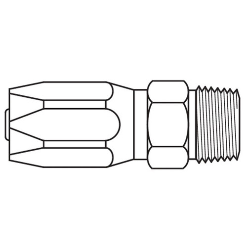 1/4" Male Pipe Rigid, 247 N Series, Field Attachable Hose Fittings - 24705N104 1/4" Male Pipe Rigid, 247 N Series, Field Attachable Hose Fittings - 24705N104
