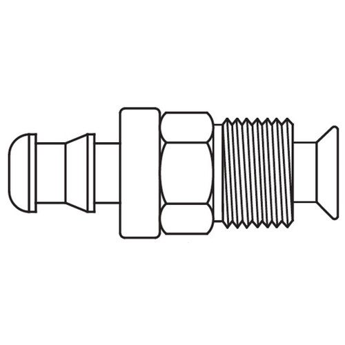 1/4" x 3/16" Inverted Male Swivel, 100 B Series, Field Attachable Hose Fittings 1/4" x 3/16" Inverted Male Swivel, 100 B Series, Field Attachable Hose Fittings
