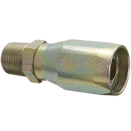 5/16" x 3/8" Male Pipe Rigid, 069 D Series, Field Attachable Hose Fittings - 06906D104