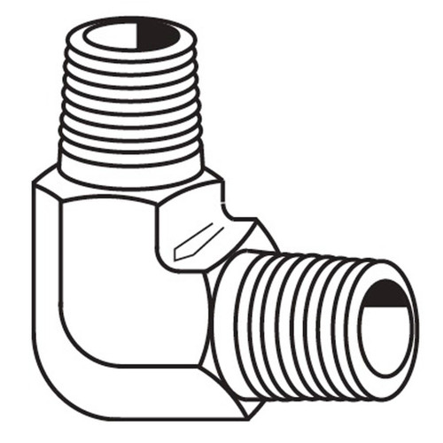 1/8" x 1/8" 90 Degree Male Elbow, Steel Hose Adapters 1/8" x 1/8" 90 Degree Male Elbow, Steel Hose Adapters