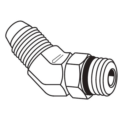 3/8" 45 Degree Elbow swivel nut, JIC 37 Degree, Hose Adapters
