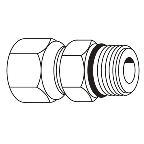 1/4" x 1/4" 37 Deg JIC Female Swivel to Male Straight Thread O-ring, JIC 37 Deg, Hose Adapters 1/4" x 1/4" 37 Deg JIC Female Swivel to Male Straight Thread O-ring, JIC 37 Deg, Hose Adapters