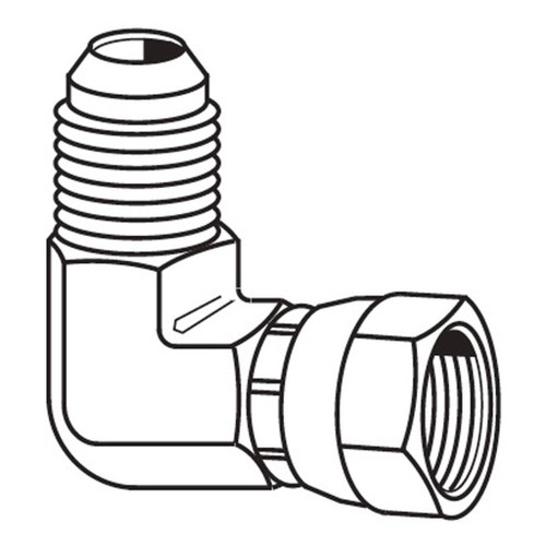 5/8 x 5/8 90 Degree Elbow Swivel Nut, JIC 37 Degree, Hose Adapters