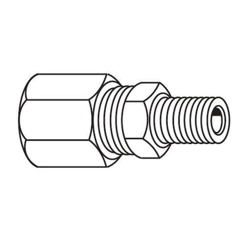 1/8" x 1/8" Male Connector, Steel Flareless Ermeto Connectors, Hose Adapters - 7205X2 1/8" x 1/8" Male Connector, Steel Flareless Ermeto Connectors, Hose Adapters - 7205X2