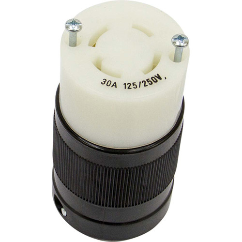 30 Amp / 125/250 Volt Connector, Locking, NEMA Configuration L14-30R