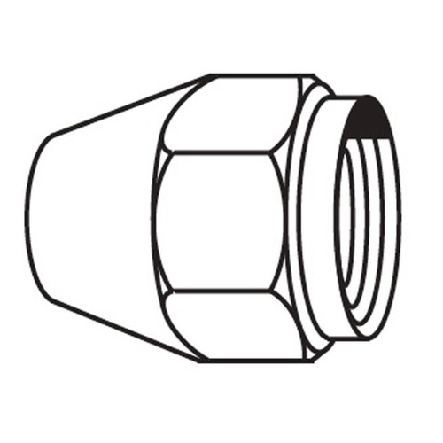 5/16" x 5/8" Diesel Nut, Steel Flareless Ermeto Connectors, Hose Adapters - 8112X5