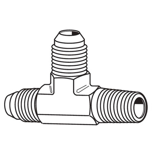 1/4"x 1/4" x 1/4" Male Run Tee, JIC 37 Degree, Hose Adapters 1/4"x 1/4" x 1/4" Male Run Tee, JIC 37 Degree, Hose Adapters