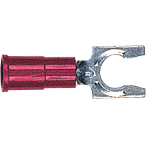 22-18 AWG, #10 Stud Size, Locking Fork Terminal, Vinyl Insulated 22-18 AWG, #10 Stud Size, Locking Fork Terminal, Vinyl Insulated