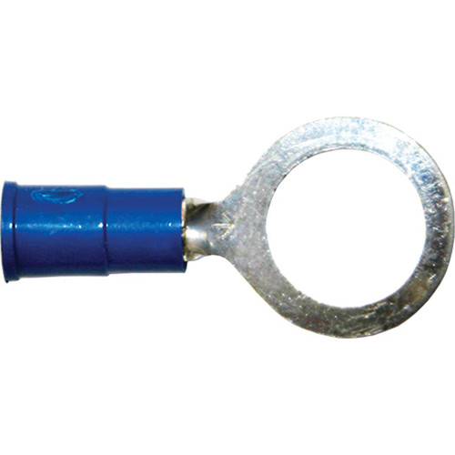 16-14 AWG, 3/8" Stud Size, Ring Terminal, Vinyl Insulated 16-14 AWG, 3/8" Stud Size, Ring Terminal, Vinyl Insulated