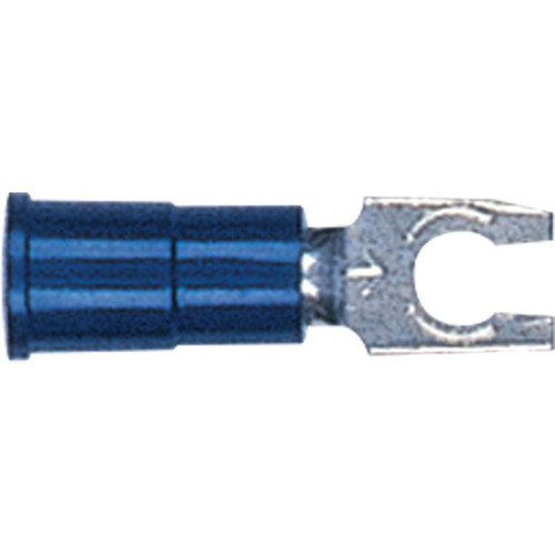 16-14 AWG, #6 Stud Size, Locking Fork Terminal, Vinyl Insulated 16-14 AWG, #6 Stud Size, Locking Fork Terminal, Vinyl Insulated