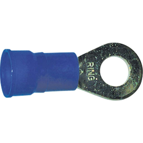 6 AWG, 5/16" Stud Size, Ring Terminal, Vinyl Insulated 6 AWG, 5/16" Stud Size, Ring Terminal, Vinyl Insulated