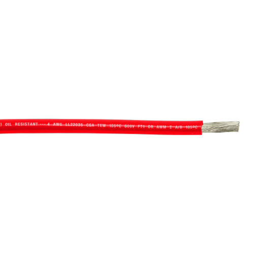 8 AWG, Red, 25 Marine Rated Battery Cable