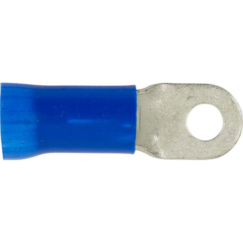 1 AWG, 3/8" (M9) Stud Size, Ring Terminal, Vinyl Insulated