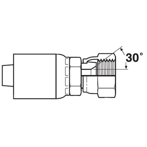 1/4" Female Swivel 30 deg Flare, WeatherGRIP 'Z' Series Hose Fittings