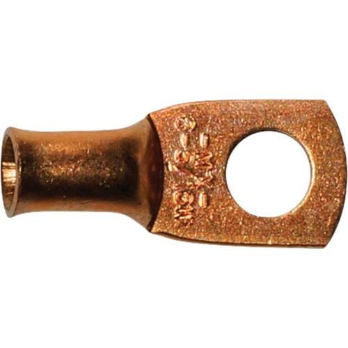 6 AWG, 5/16" Stud Size, Heavy Duty - Bare Copper Cable Lug 6 AWG, 5/16" Stud Size, Heavy Duty - Bare Copper Cable Lug