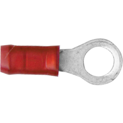 22-16 AWG, #10 Stud Size, Ring Terminal, Nylon Insulation - Max Wire Diameter .125