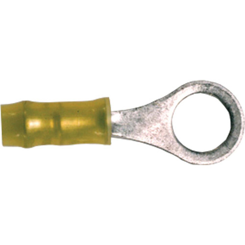 AMP 31886 Nylon Insulated Ring Terminals - #8 Stud, 22-16 AWG, Aviation Grade (100 Pcs)