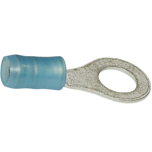 16-14 AWG, 1/4" Stud Size, Ring Terminal, Nylon Insulation 1