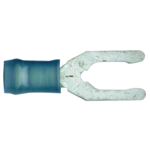 16-14 AWG, #10 Stud Size, Long Spring Fork Terminal, Nylon Insulation 16-14 AWG, #10 Stud Size, Long Spring Fork Terminal, Nylon Insulation