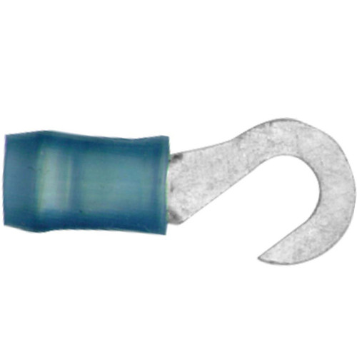 16-14 AWG, #8 Stud Size, Long Spring Hook Terminal, Nylon Insulation