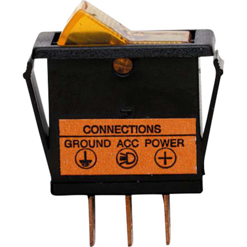 16 AMP, 12 VDC Amber, Illuminated Rocker Switch 16 AMP, 12 VDC Amber, Illuminated Rocker Switch