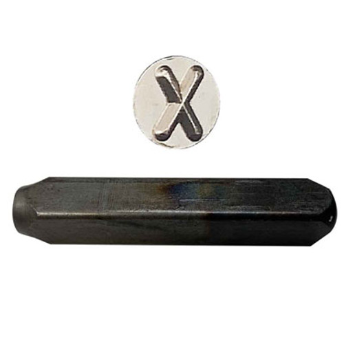 "X" Hand Stamp 1/4"