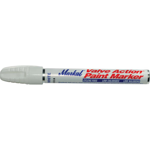 Markal 96820 Valve Action Paint Marker, White