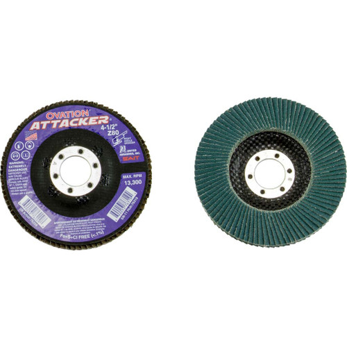7" HD Type 27 Flap Disc with Fiberglass Backing - 40 Grit, 7/8" Arbor 7" HD Type 27 Flap Disc with Fiberglass Backing - 40 Grit, 7/8" Arbor