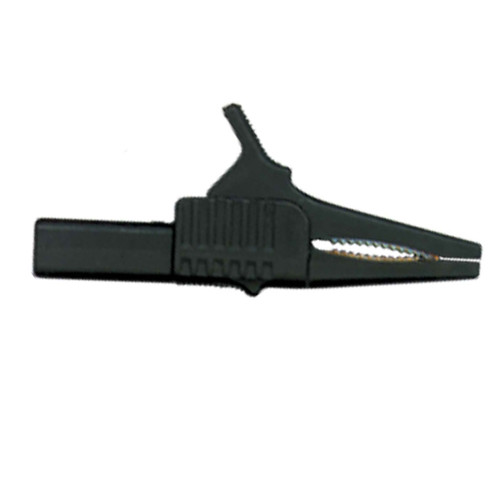 Balck Plug-On Safety Alligator Clip