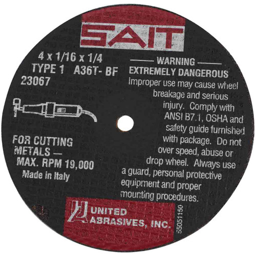 4" General Purpose Cut-Off Wheel - 1/16" Width, 1/4" Bore 4" General Purpose Cut-Off Wheel - 1/16" Width, 1/4" Bore
