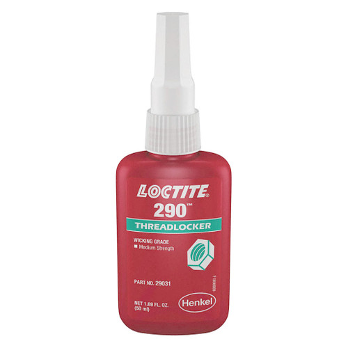 Loctite290 Wicking Grade MIL-SPEC Medium-High Strength Threadlocker (Green), 50 ml