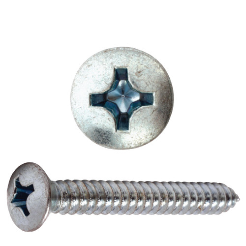 #12-14 x 2" Phillips Oval Head Sheet Metal Screw, Zinc Plated #12-14 x 2" Phillips Oval Head Sheet Metal Screw, Zinc Plated