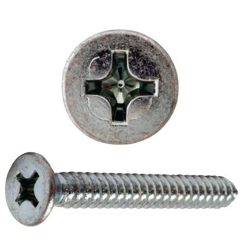 #10-16 x 2" Phillips Flat Head Sheet Metal Screw, Zinc Plated #10-16 x 2" Phillips Flat Head Sheet Metal Screw, Zinc Plated
