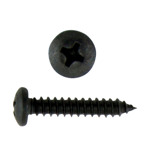 #6 x 3/4" Phillips Pan Head Screw, Black Phosphate