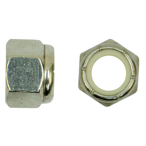 M6-1.00 Nylon Insert Lock Nut, Stainless Steel - Hi-Line Inc.