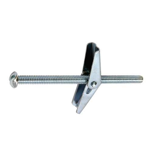 1/8" x 4" Round Head Toggle Bolt, Zinc Plated