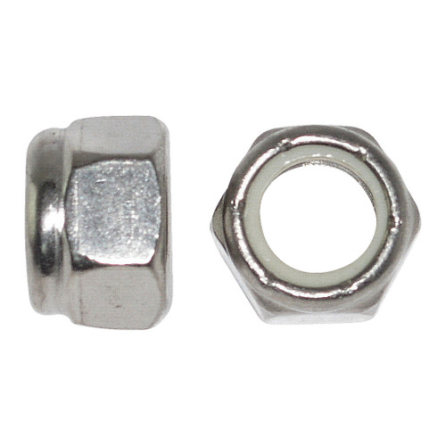 #10-32 Nylon Insert Lock Nut, 18-8 Stainless Steel #10-32 Nylon Insert Lock Nut, 18-8 Stainless Steel