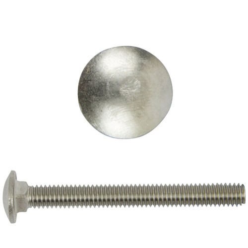 1/4"-20 x 3" Carriage Bolt, 18-8 Stainless Steel 1/4"-20 x 3" Carriage Bolt, 18-8 Stainless Steel