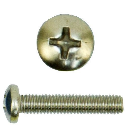 1/4"-20 x 1-1/4" Pan Head Machine Screw, 316 Stainless Steel