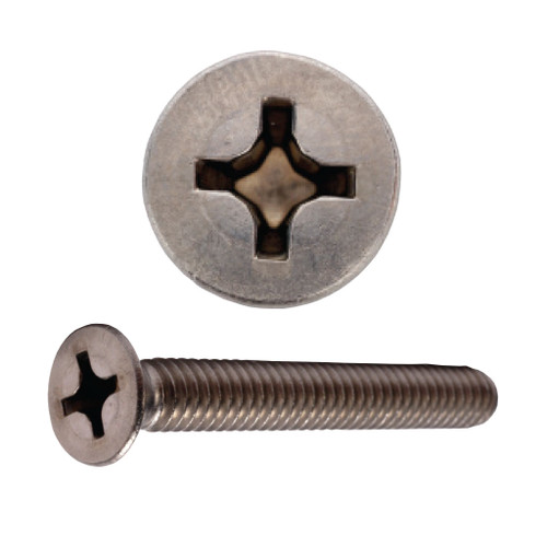 #10-32 x 3/4" Phillips Pan Head Machine Screw, 18-8 Stainless Steel