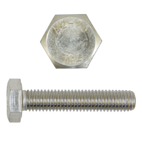 M8-1.25 x 40 mm Hex Head Cap Screw, Stainless Steel