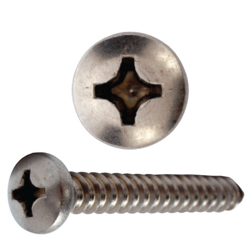 #8-18 x 1/2" Phillips Pan Head Sheet Metal Screw, 18-8 Stainless Steel #8-18 x 1/2" Phillips Pan Head Sheet Metal Screw, 18-8 Stainless Steel
