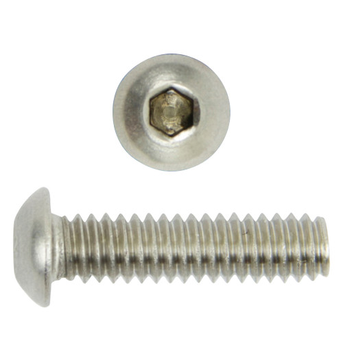M5-.80 x 35 mm Button Head Socket Cap Screw, Stainless Steel