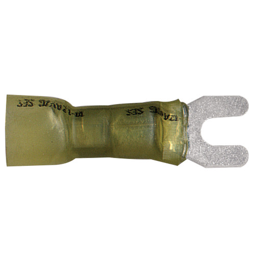 12-10 AWG, Fork, #6 Stud, Crimp, Solder & Seal