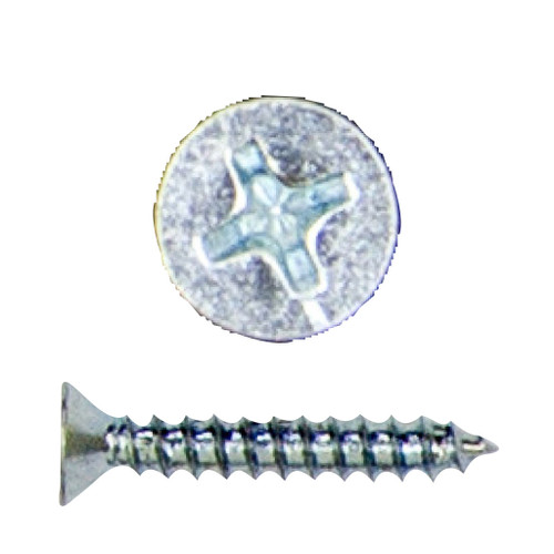 #4 x 3/4" Phillips Flat 82 degree Sheet Metal Screw, Zinc Plated