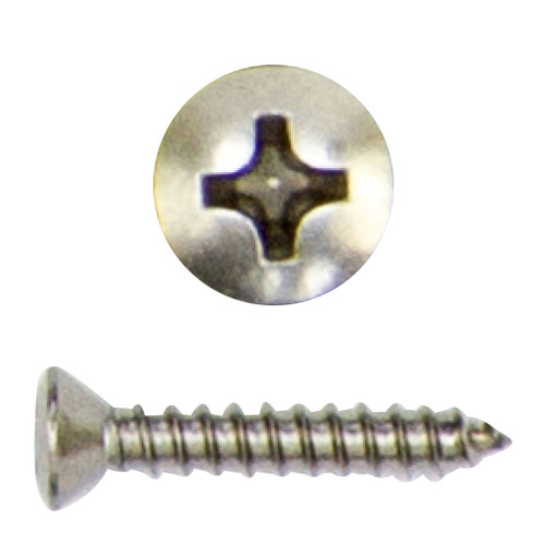 #8 x 1/2" Phillips Oval Head Sheet Metal Screw, Stainless Steel