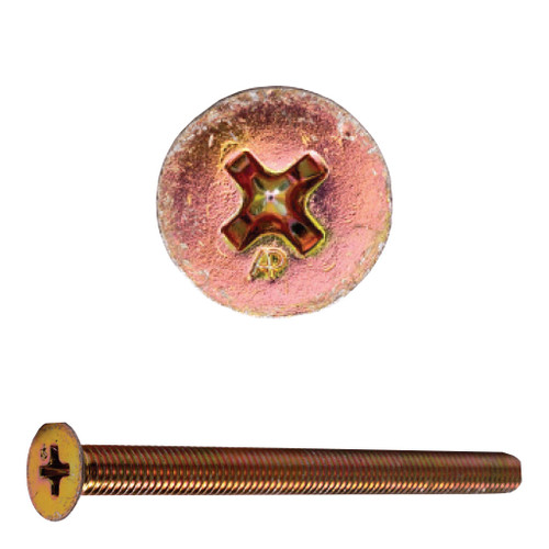 #4-40 x 5/8" 100 deg Flat Head Non-Structural Machine Screw, Cadmium Plated