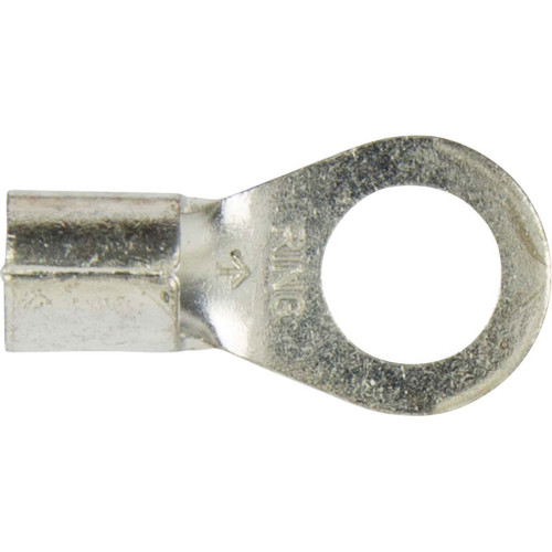 6 AWG, Ring, 3/8" Stud, Copper Non-Insulated Brazed Seam 6 AWG, Ring, 3/8" Stud, Copper Non-Insulated Brazed Seam